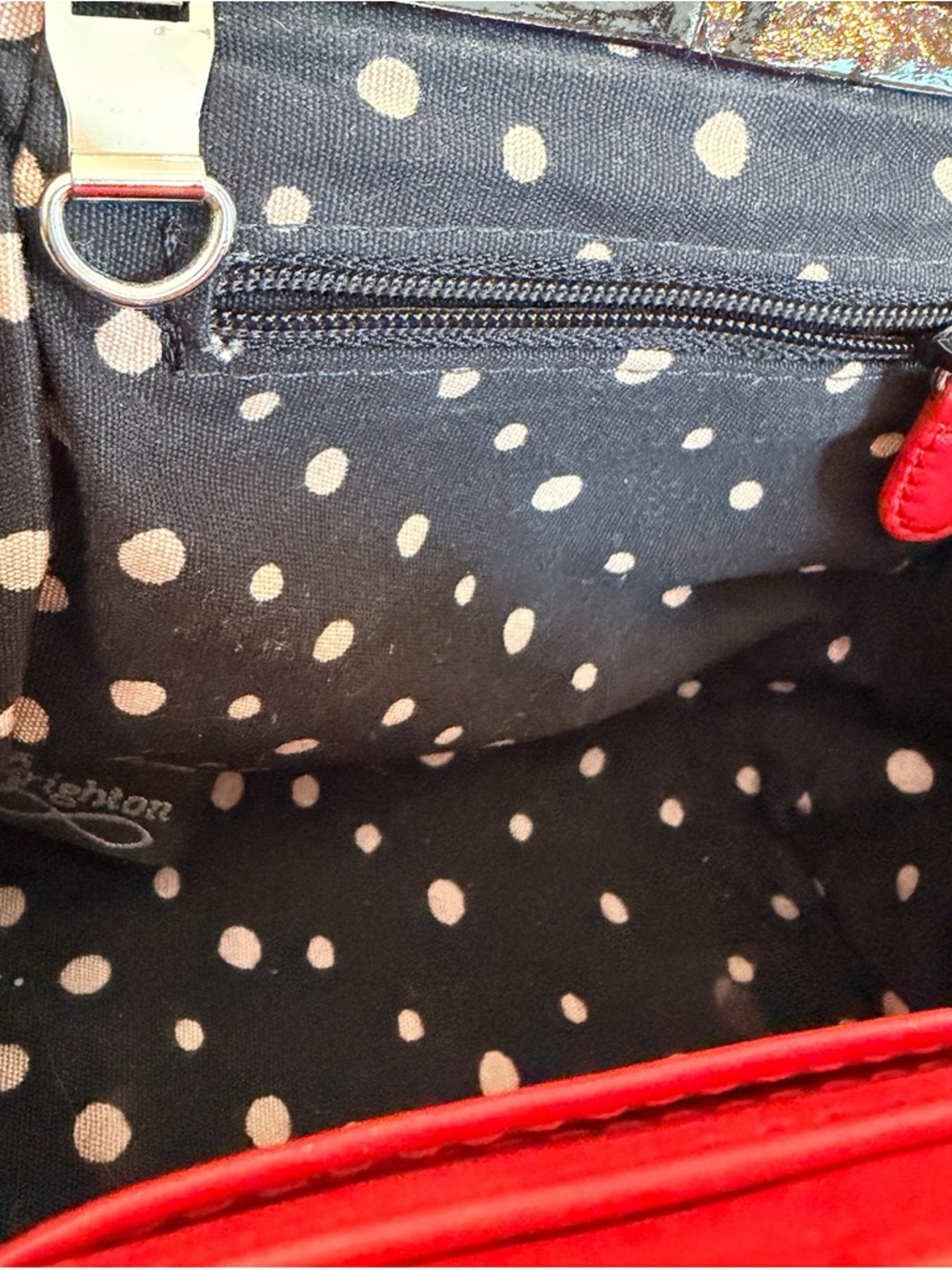 BRIGHTON Leopard Black Leather Small Bag Purse - Picture 7 of 8